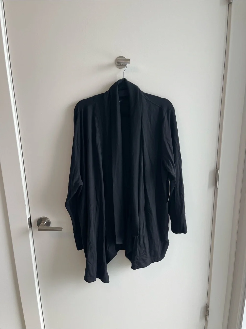 Athleta Pranayama Restore Wrap Black Open-Front Women's Cardigan Jacket